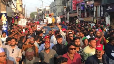 মৌলভীবাজারে ধানের শীষের ঐতিহাসিক প্রচারণা মিছিল, ভোটকেন্দ্র পাহারার আহ্বান