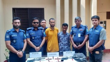 ডাকাত সর্দার রুবেলসহ গ্রেফতার ৩, অস্ত্র উদ্ধার